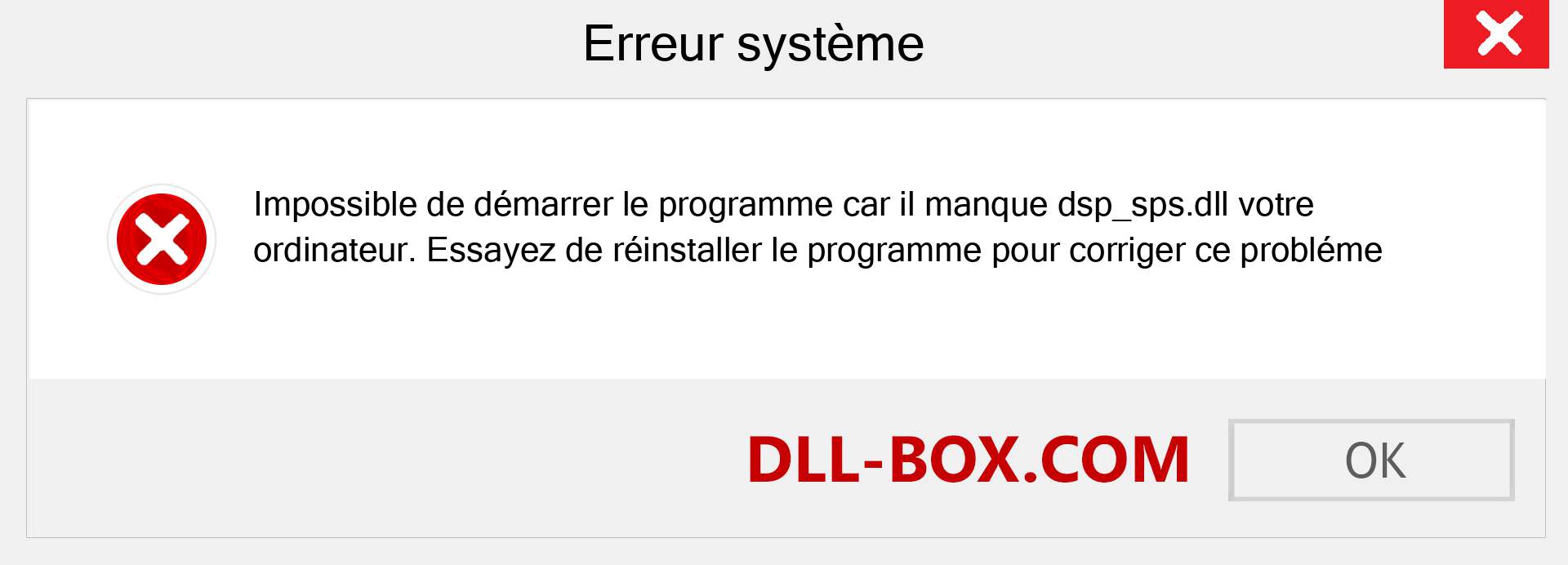 Le fichier dsp_sps.dll est manquant ?. Télécharger pour Windows 7, 8, 10 - Correction de l'erreur manquante dsp_sps dll sur Windows, photos, images